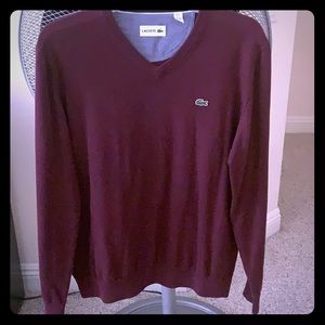 LIKE NEW Lacoste V-Neck Size 5 (Large) Sweater